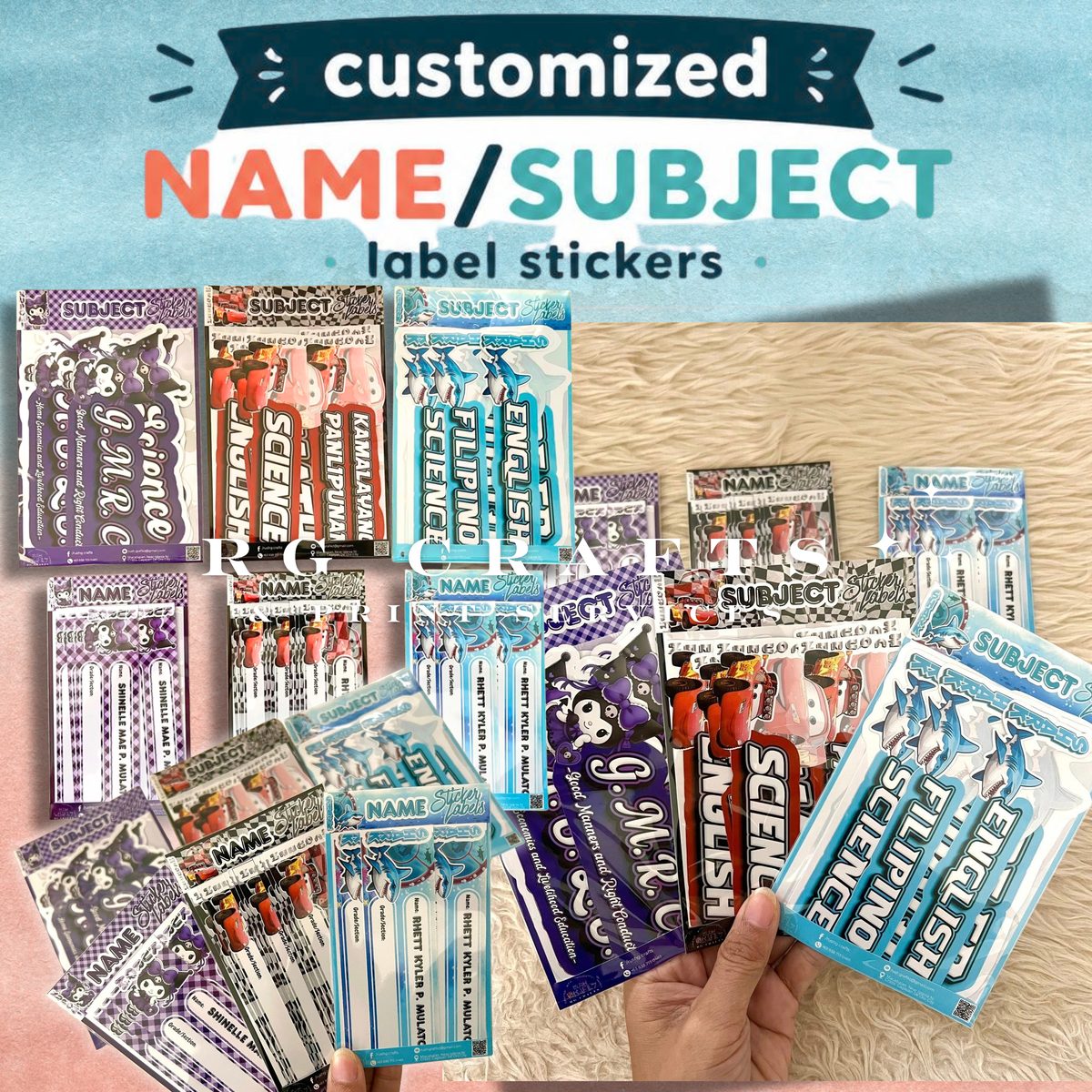 Customized Name/Subject Label Stickers